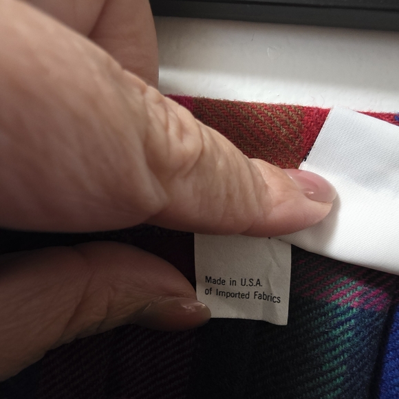 Vintage Russ Togs Plaid Pleated Skirt Made in USA Size 16 90s Tartan Wool Blend - Picture 4 of 4